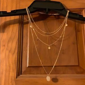 Gold necklace one size